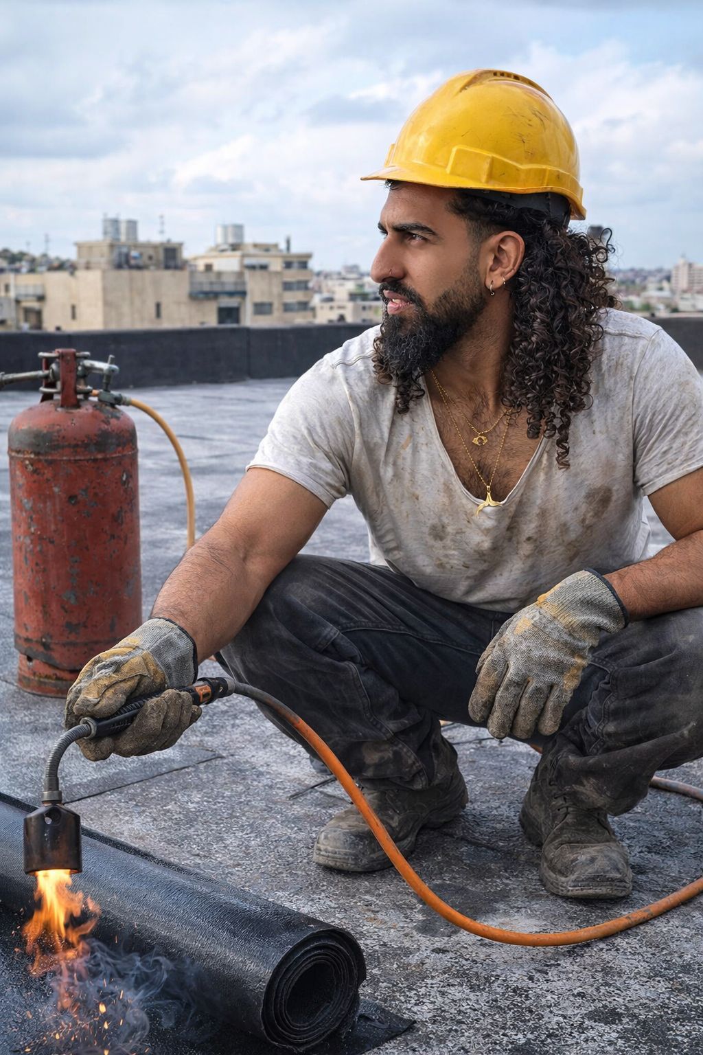 ליעד אבינועם עובד על גג – מומחה איטום צפת